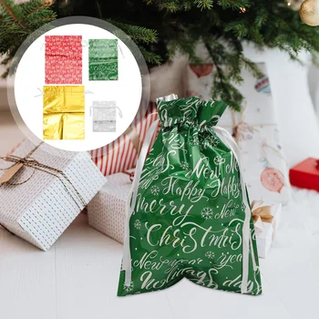 8 шт. Рождественская сумка на шнурке Праздничное Угощение Рождественские Сумки Для упаковки конфет Подарочные принадлежности Elder Candy