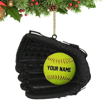 Бейсбольный орнамент, Рождественская елка, Спортивный мяч, Подвесные Украшения для Рождественской елки, Декор для игры в Бейсбольную лигу