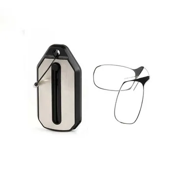 Мини-зажим для носа MGHBHS на стекле для чтения, Мужские и женские портативные увеличительные очки для дальнозоркости без оправы, женские очки