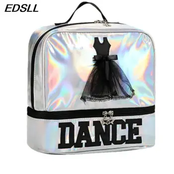 Новая детская танцевальная сумка с буквенным лазером, рюкзак, балетная сумка, школьная сумка для хранения одежды для латиноамериканских танцев, школьный рюкзак